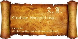 Kindler Marcellina névjegykártya